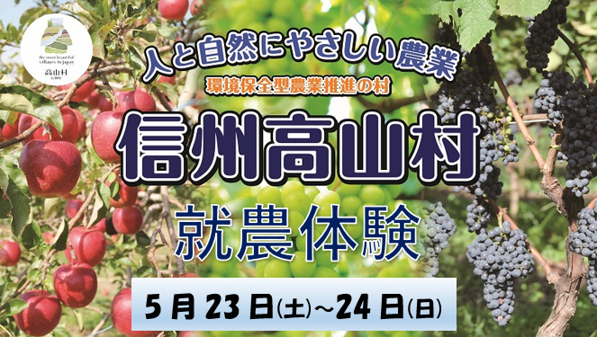 信州高山村就農体験（りんご摘果）参加者募集！